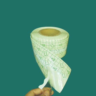 PU膜復PET膜涂膠膜（背襯波浪形切口）
